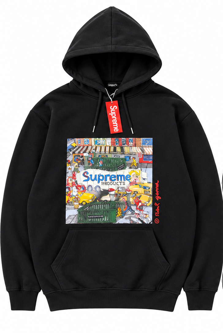 Supreme Manhattan Hoodie Black